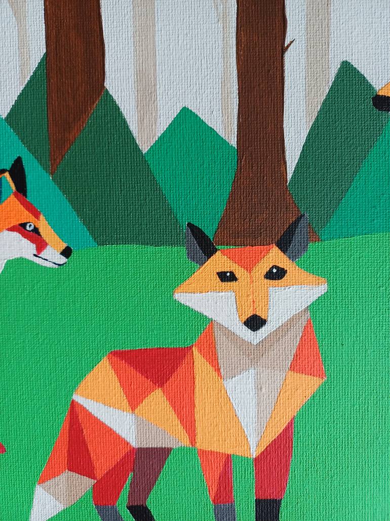 Original Abstract Animal Painting by Corinne Hamer