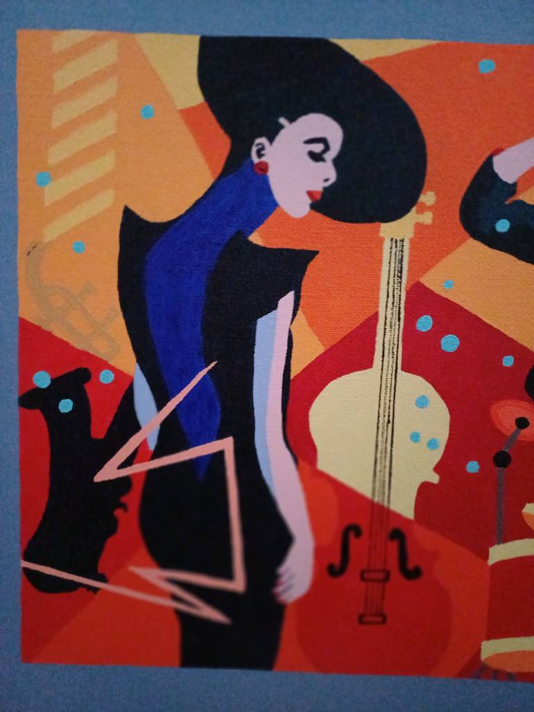 Original Abstract Music Painting by Corinne Hamer