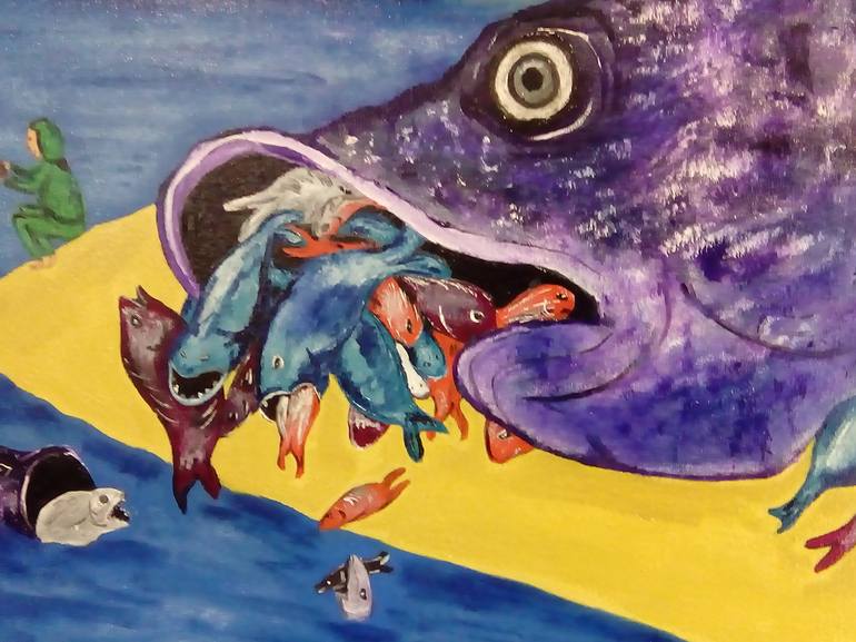 Original Fish Painting by Corinne Hamer