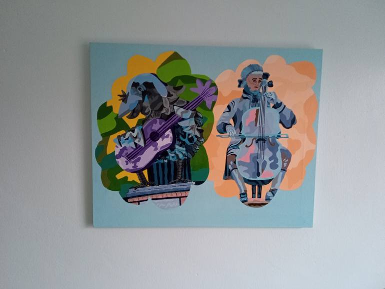 Original Modern Music Painting by Corinne Hamer