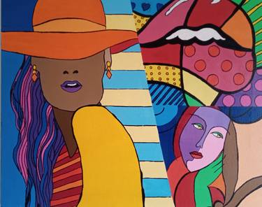 Original Pop Art People Paintings by Corinne Hamer