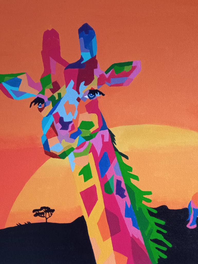 Original Abstract Expressionism Animal Painting by Corinne Hamer