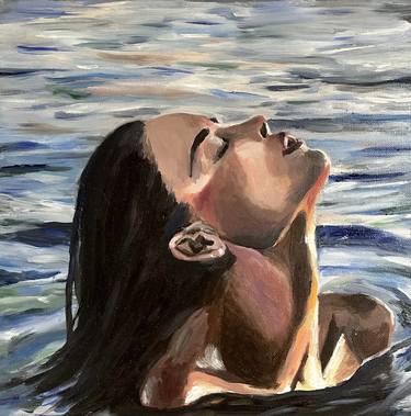 Girl in the sea (original painting) thumb