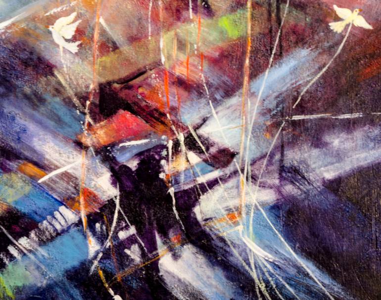 Original Abstract Expressionism Abstract Painting by Irina  Blinova-Nelson