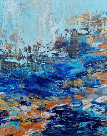 Original Abstract Expressionism Beach Paintings by Andrea Edwards