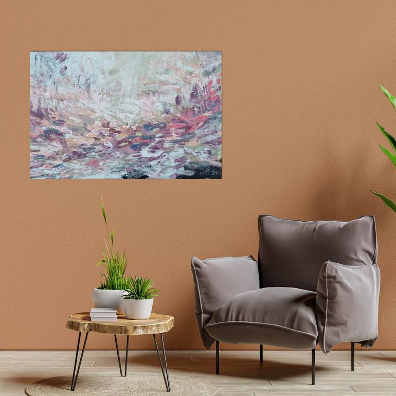 Original Abstract Expressionism Floral Painting by Andrea Edwards