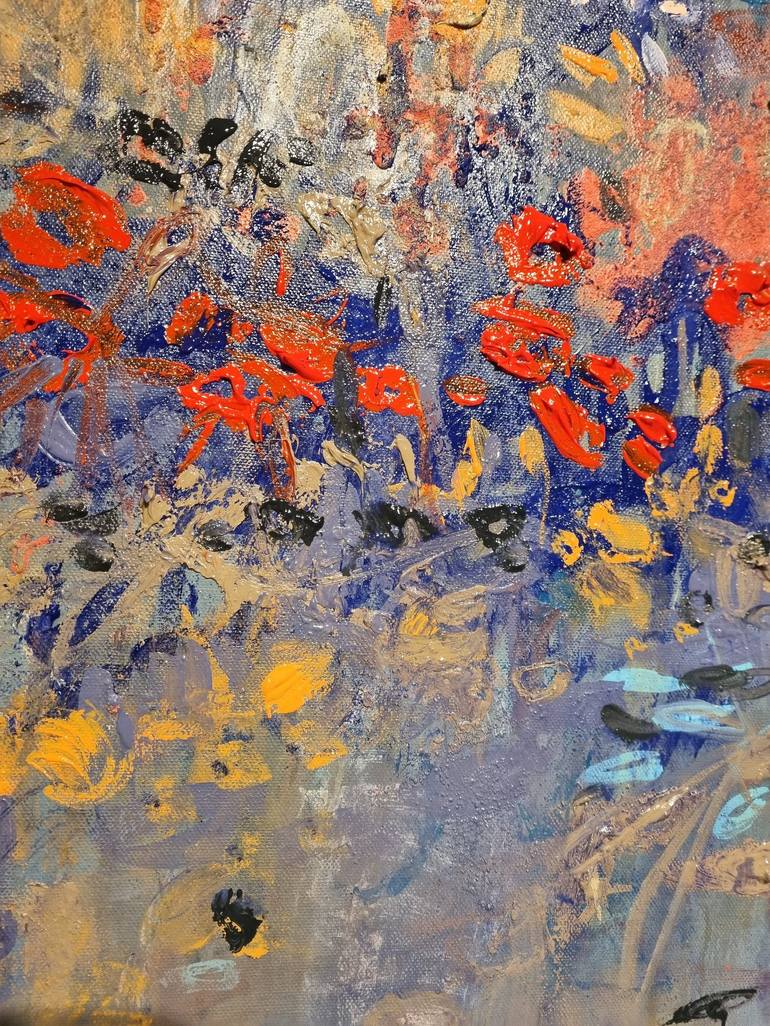 Original Abstract Expressionism Floral Painting by Andrea Edwards