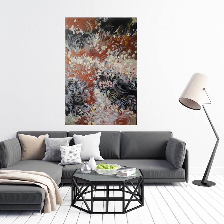 Original Abstract Botanic Painting by Andrea Edwards