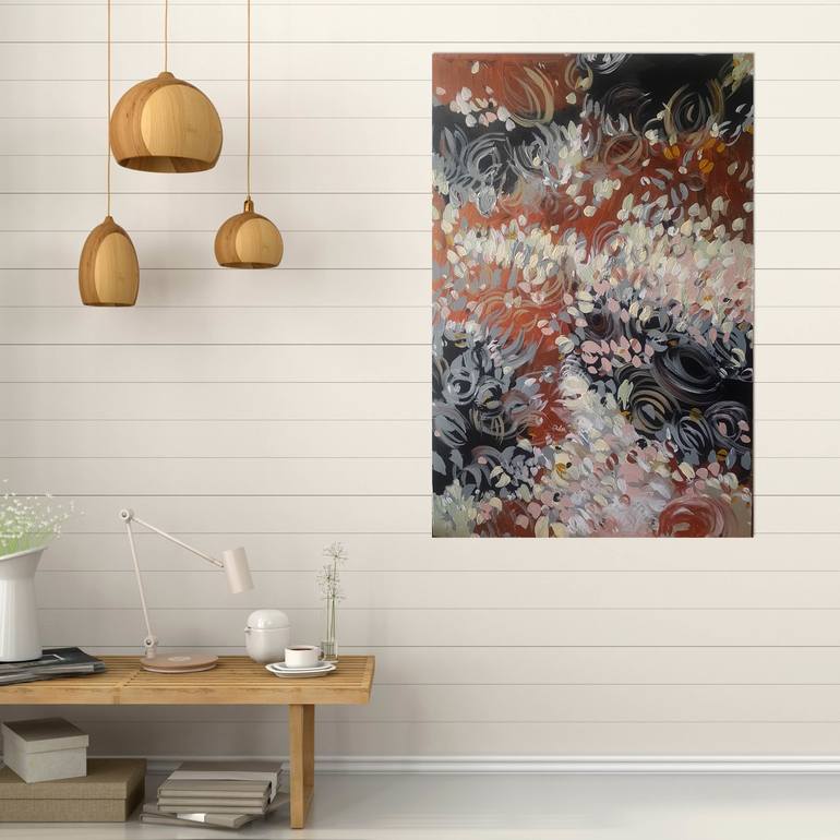 Original Abstract Botanic Painting by Andrea Edwards