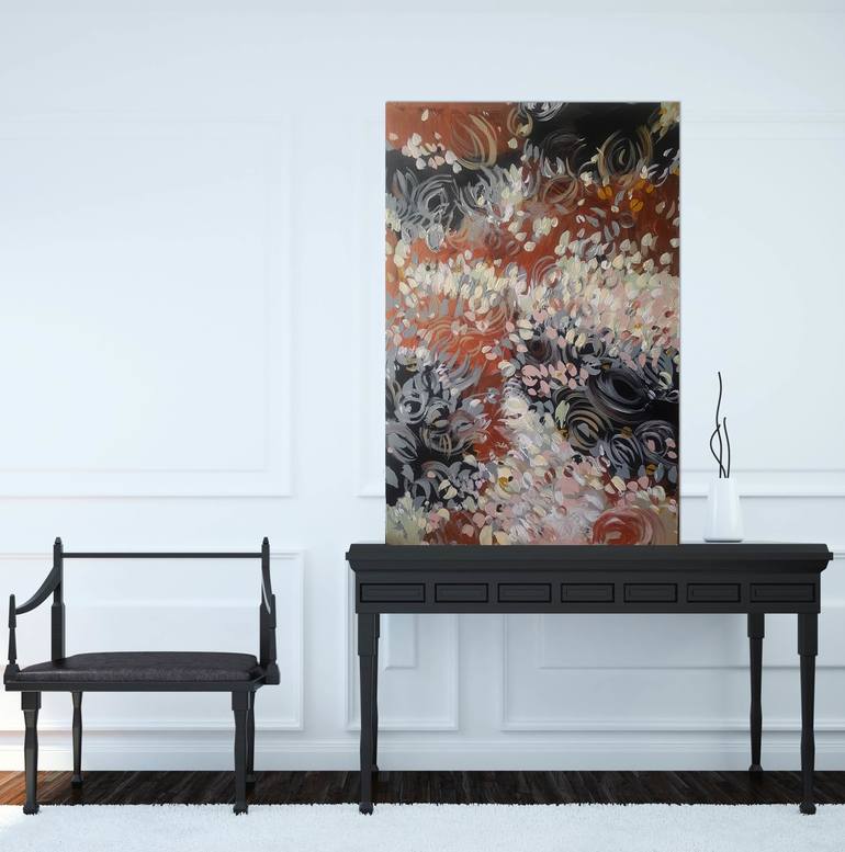 Original Abstract Botanic Painting by Andrea Edwards