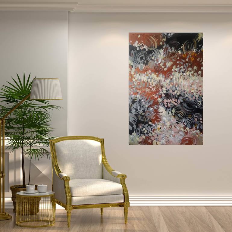 Original Abstract Botanic Painting by Andrea Edwards