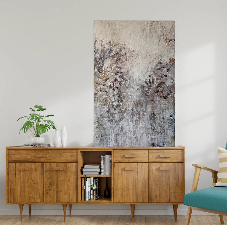 Original Abstract Botanic Painting by Andrea Edwards