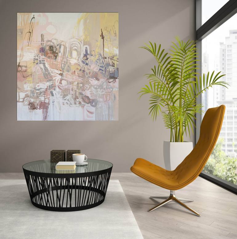 Original Abstract Garden Painting by Andrea Edwards