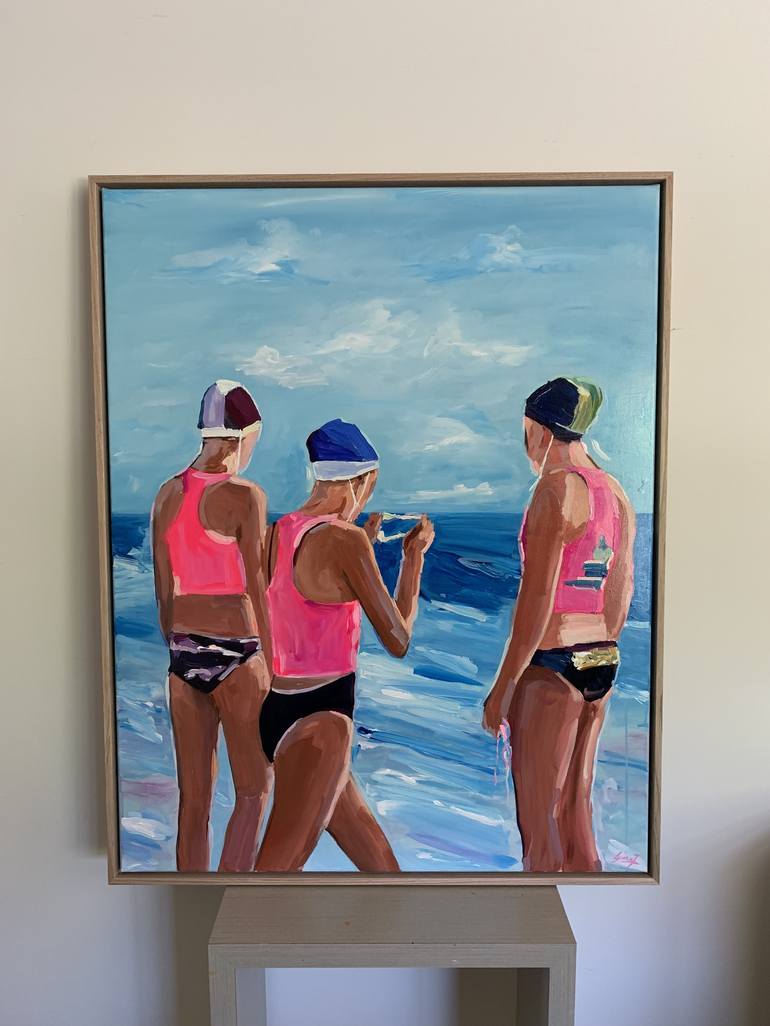 Original Modern Beach Painting by Gina Fishman