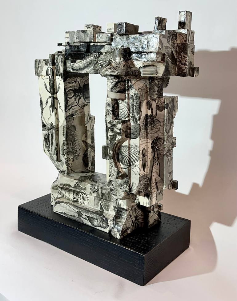 Original Black & White Abstract Sculpture by Rebecca Lisle
