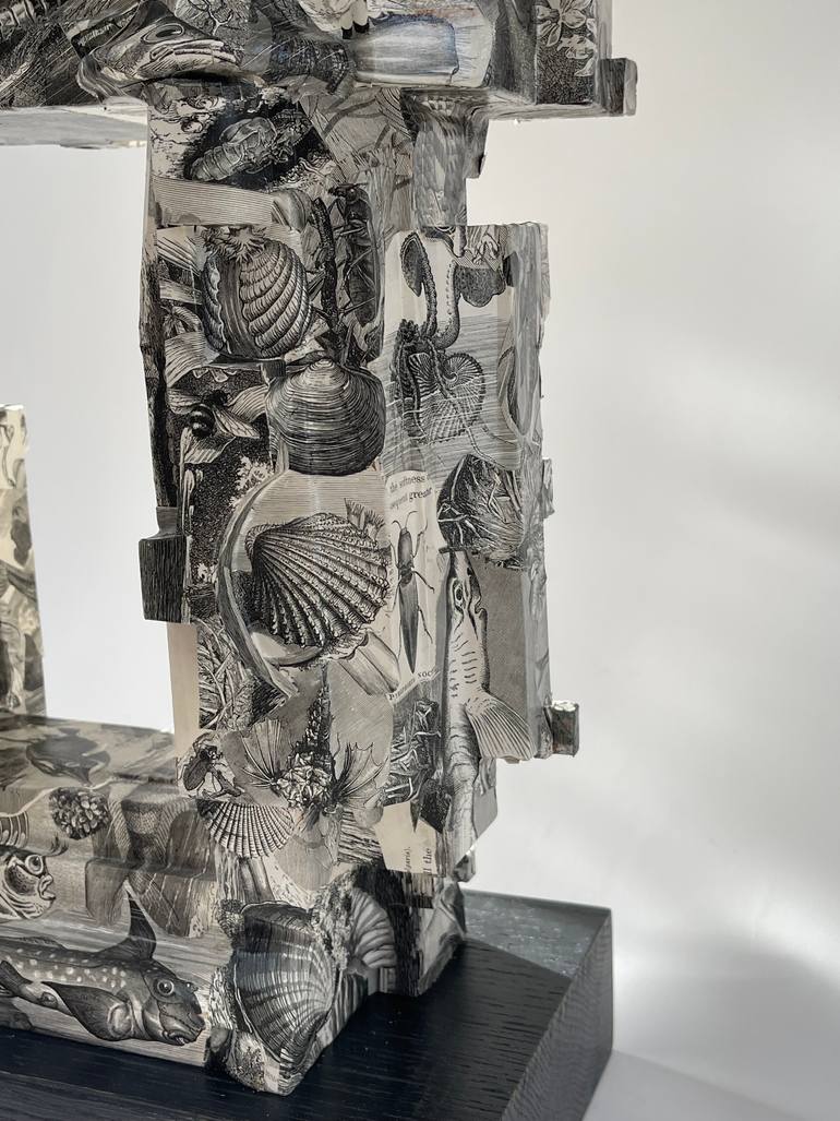 Original Black & White Abstract Sculpture by Rebecca Lisle