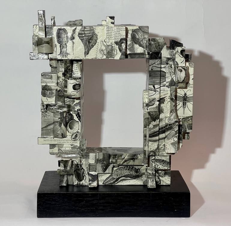 Original Black & White Abstract Sculpture by Rebecca Lisle