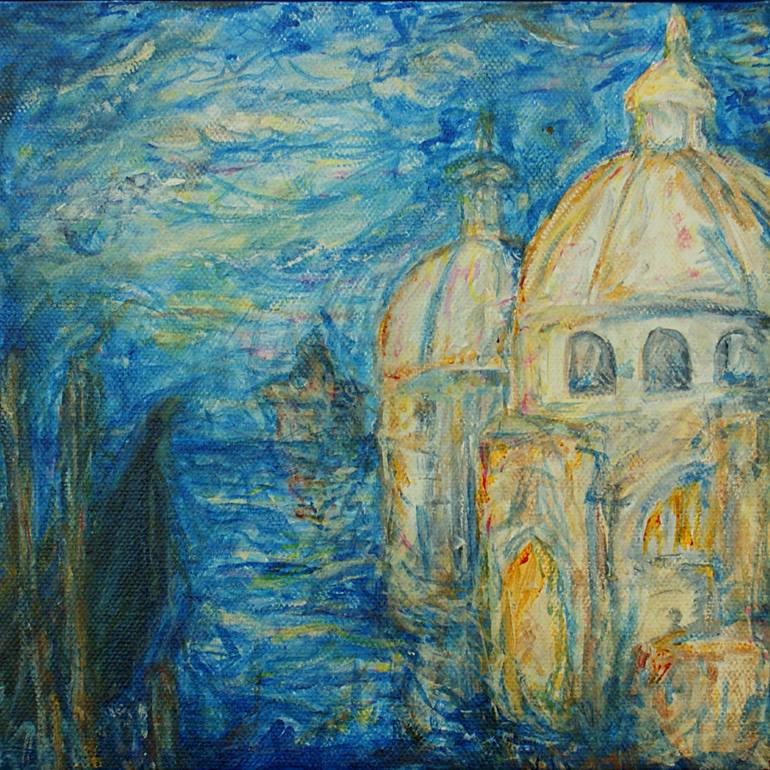 Original Impressionism Architecture Painting by Anita Barnard