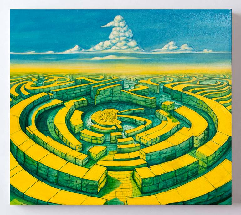 Original Surrealism Time Painting by Mykola Ampilogov