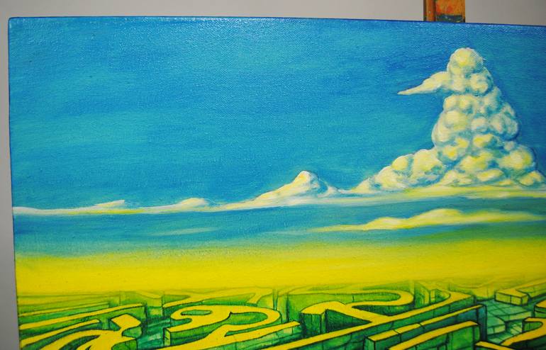 Original Surrealism Time Painting by Mykola Ampilogov