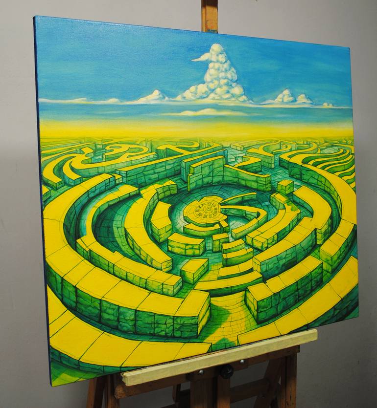 Original Surrealism Time Painting by Mykola Ampilogov