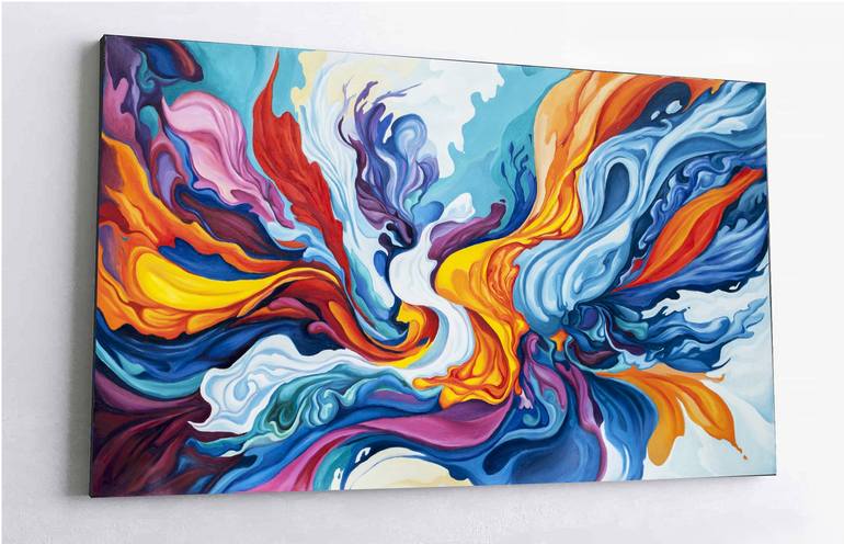 Original Abstract Expressionism Abstract Painting by Mykola Ampilogov