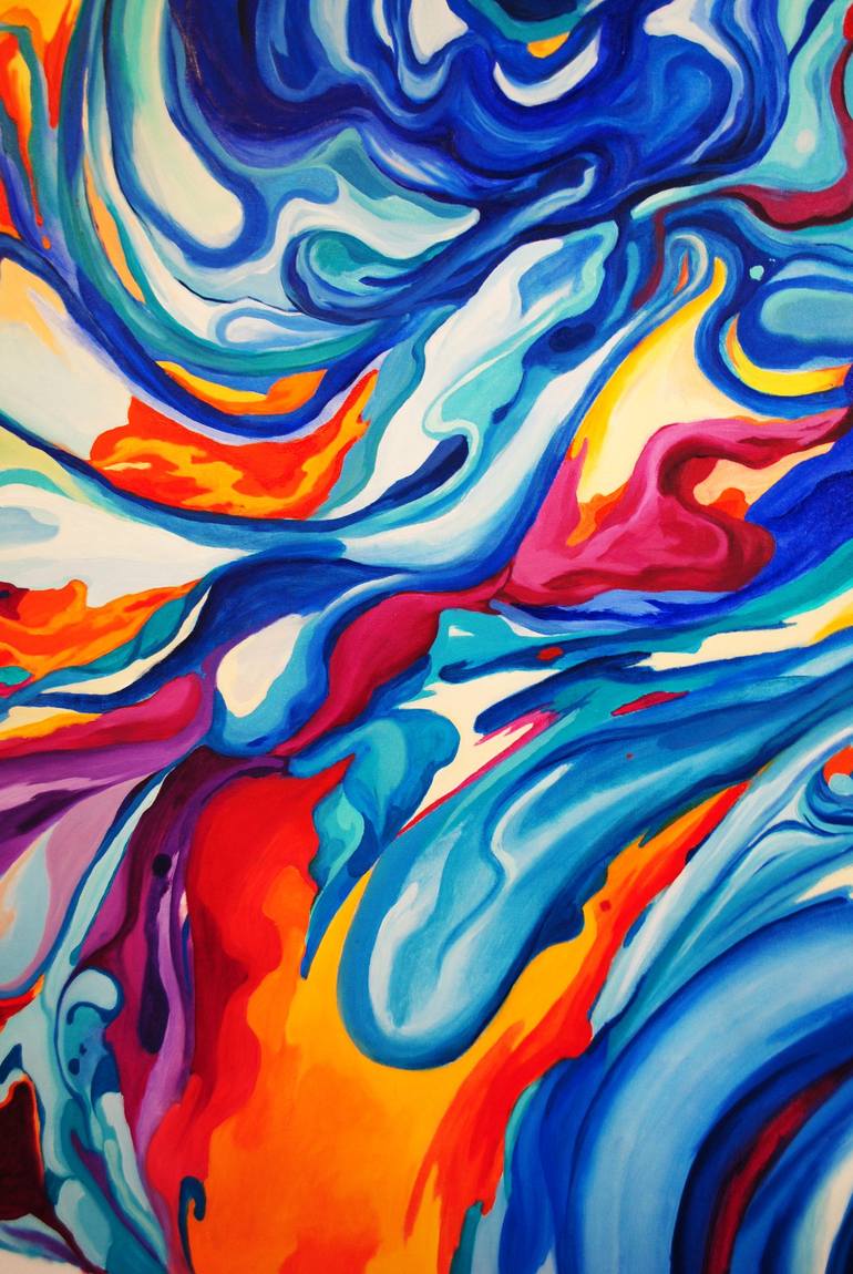 Original Abstract Expressionism Abstract Painting by Mykola Ampilogov