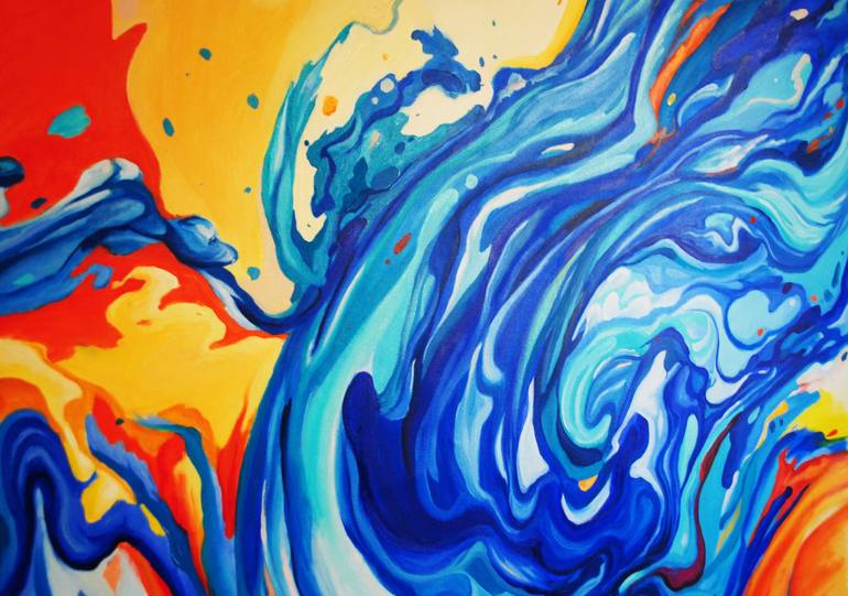 Original Abstract Expressionism Abstract Painting by Mykola Ampilogov