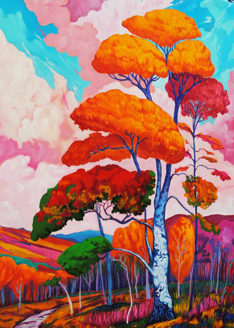 Original Fauvism Landscape Painting by Mykola Ampilogov