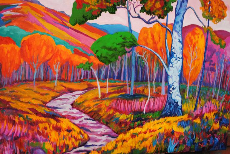 Original Fauvism Landscape Painting by Mykola Ampilogov