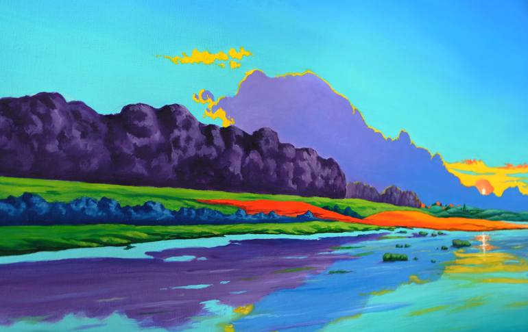 Original Fauvism Landscape Painting by Mykola Ampilogov