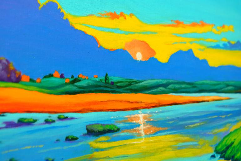 Original Fauvism Landscape Painting by Mykola Ampilogov