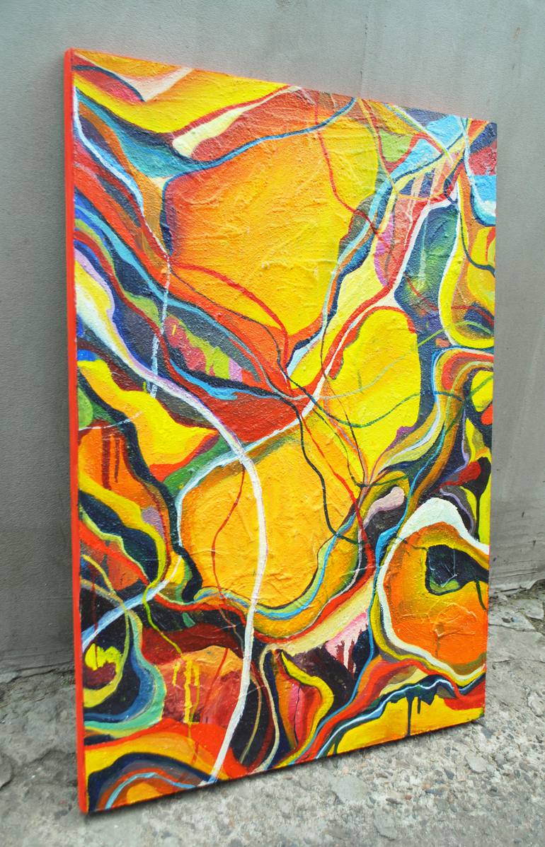 Original Abstract Expressionism Abstract Painting by Mykola Ampilogov