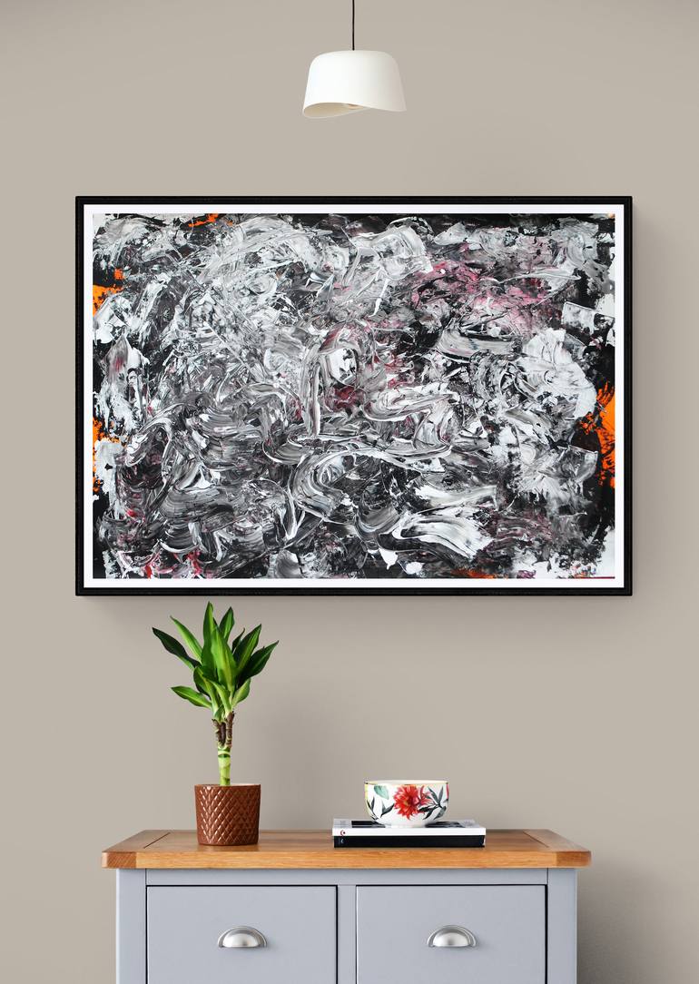 Original Abstract Expressionism Abstract Painting by Mykola Ampilogov