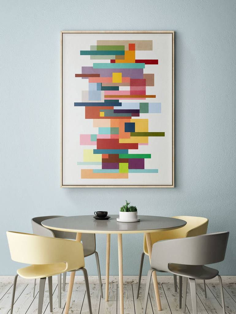 Original Cubism Abstract Painting by Daniel Bautista