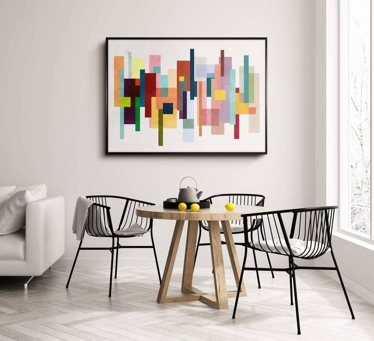 Original Cubism Abstract Painting by Daniel Bautista