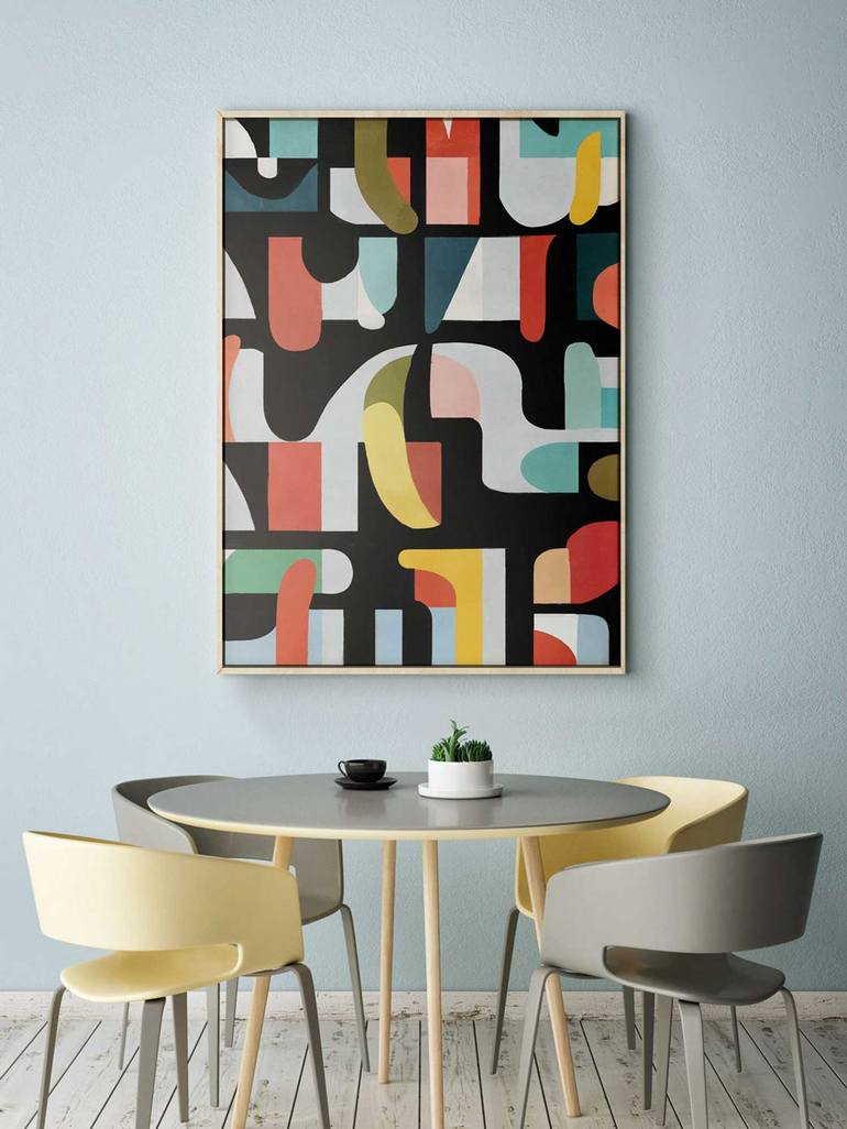 Original Cubism Abstract Painting by Daniel Bautista