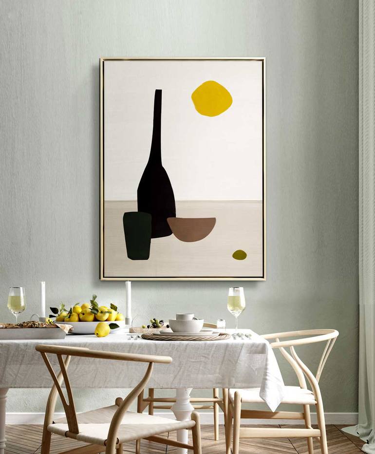 Original Art Deco Abstract Painting by Daniel Bautista