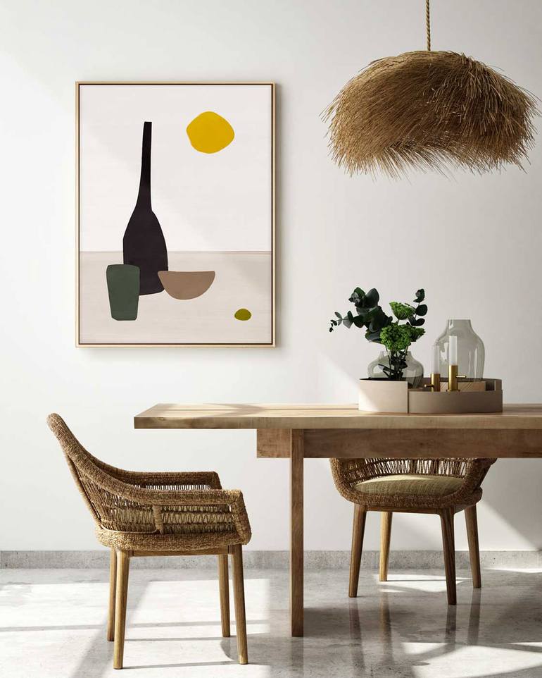 Original Art Deco Abstract Painting by Daniel Bautista