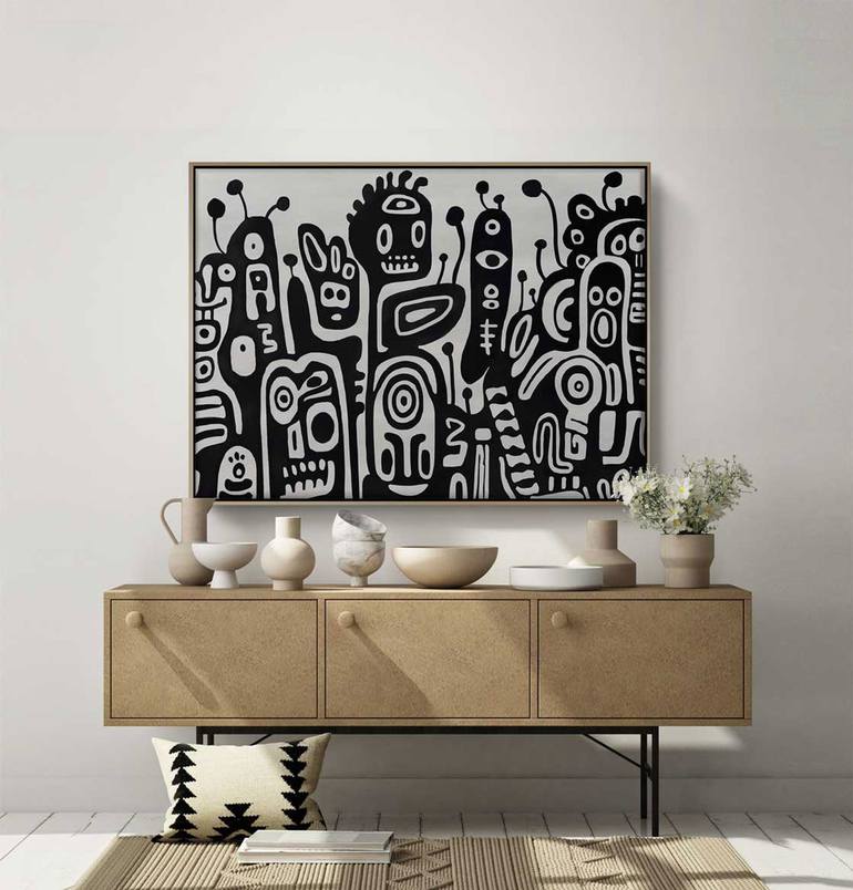 Original Cubism Abstract Painting by Daniel Bautista