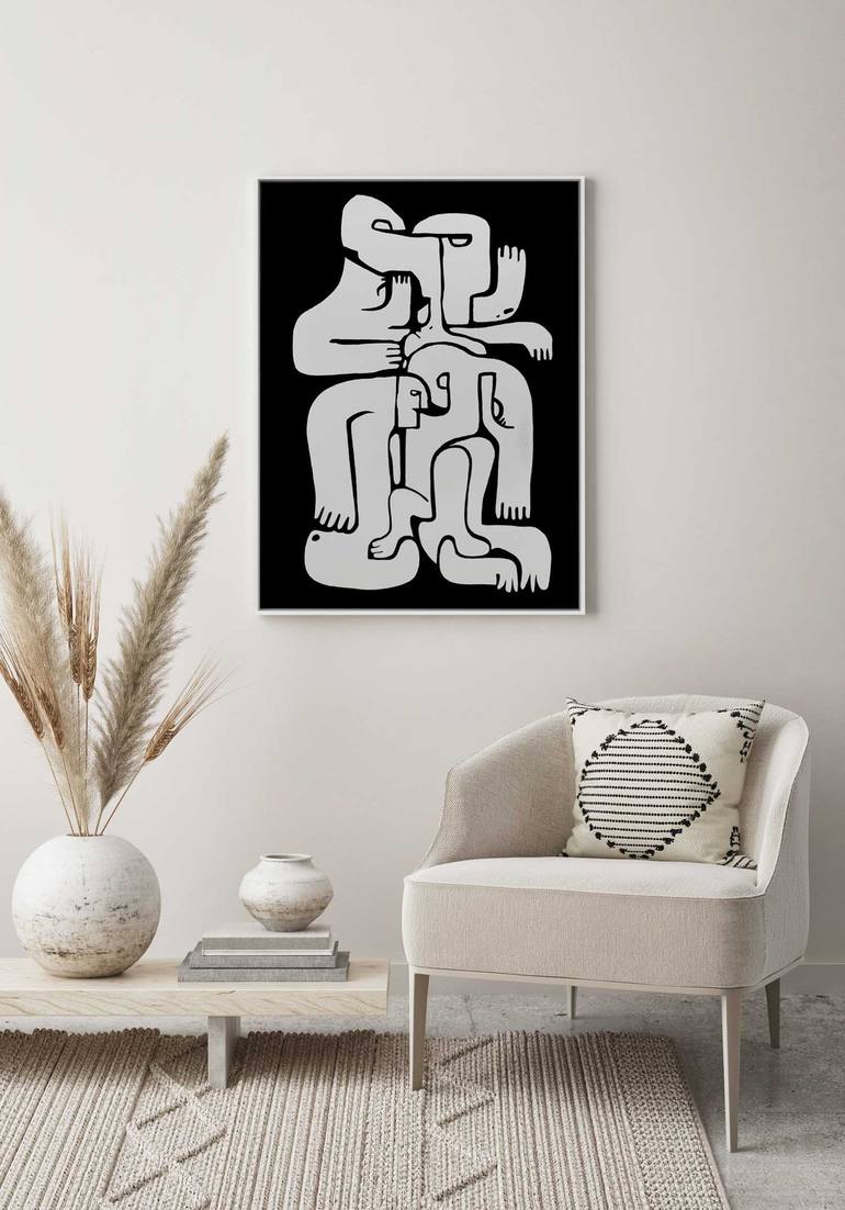 Original Cubism Abstract Painting by Daniel Bautista