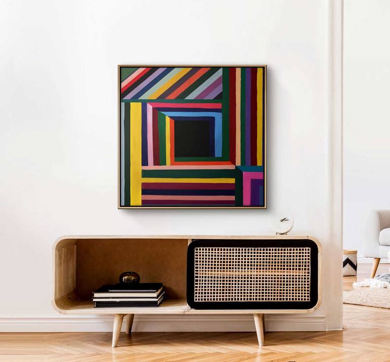 Original Cubism Abstract Painting by Daniel Bautista