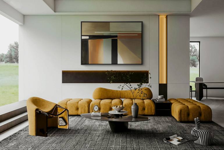 Original Abstract Expressionism Abstract Painting by Daniel Bautista