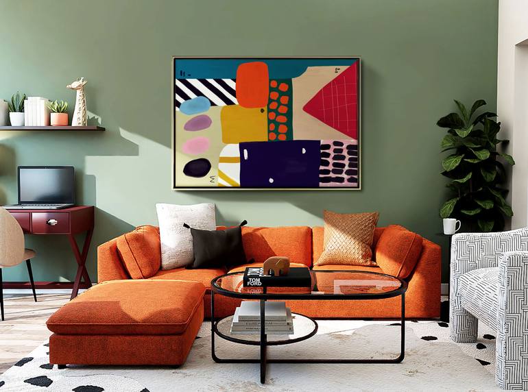 Original Abstract Expressionism Abstract Painting by Daniel Bautista