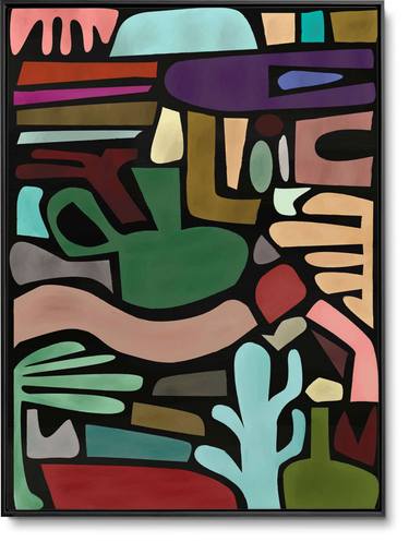 Original Cubism Abstract Painting by Daniel Bautista