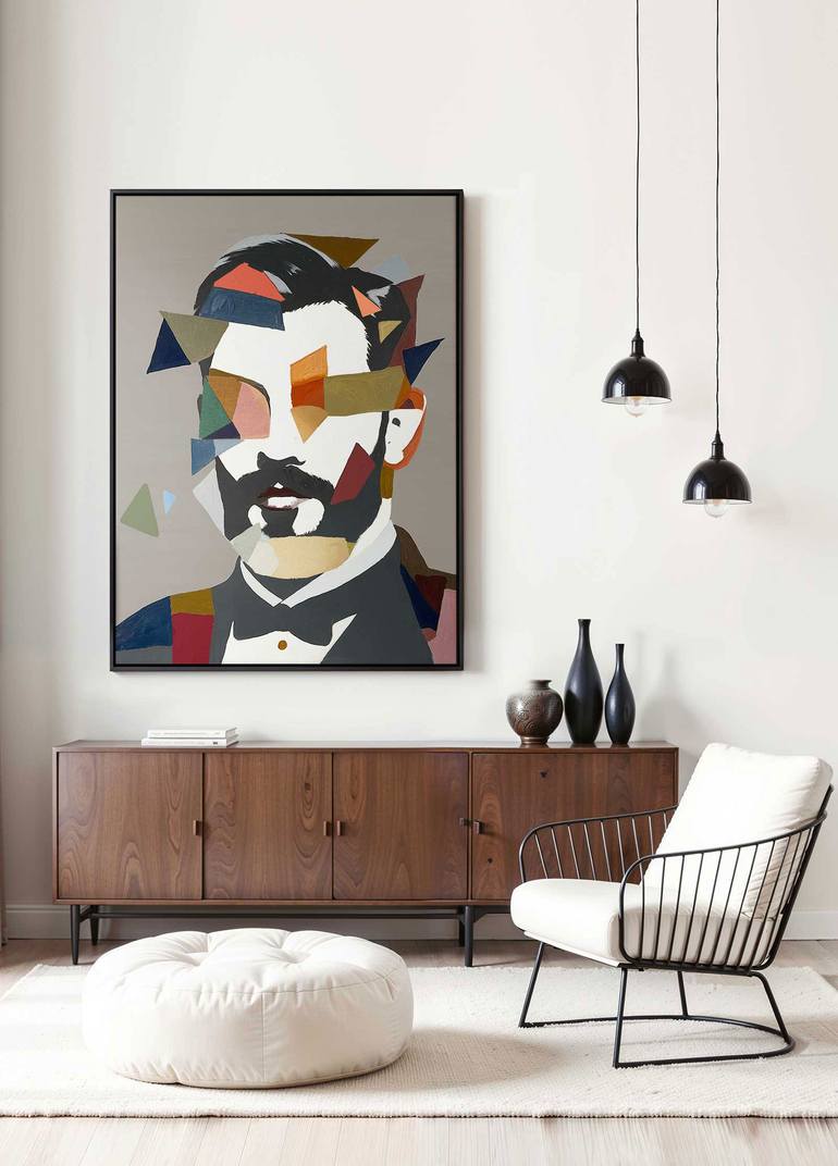 Original Cubism Abstract Painting by Daniel Bautista