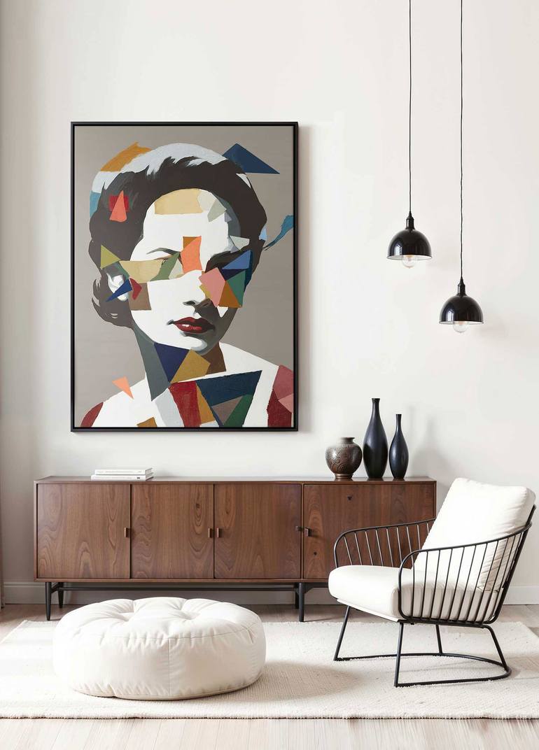 Original Cubism Abstract Painting by Daniel Bautista