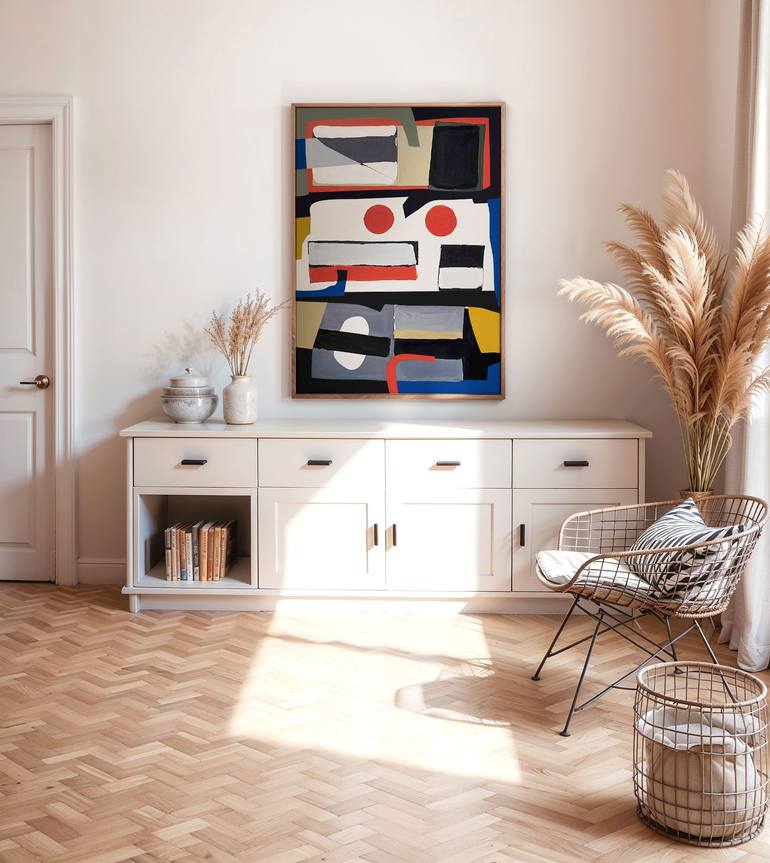 Original Cubism Abstract Painting by Daniel Bautista