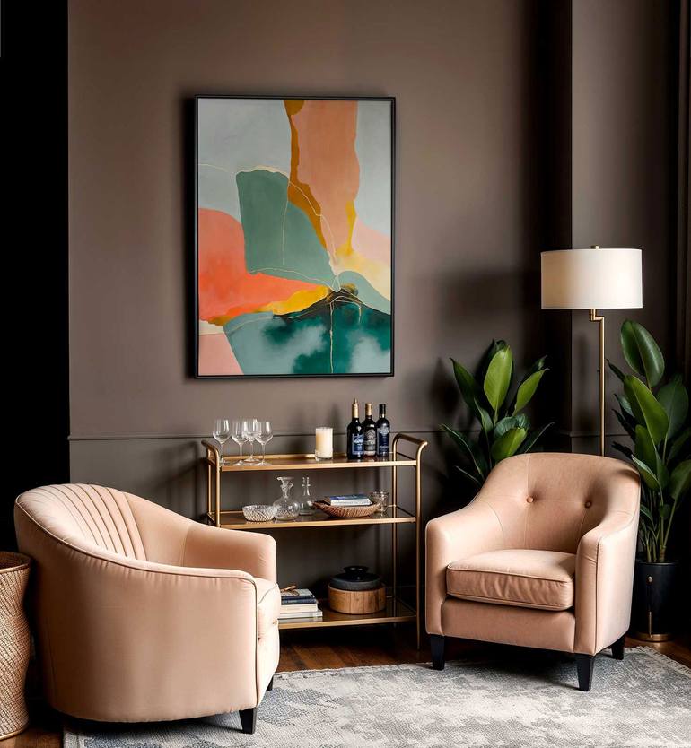 Original Cubism Abstract Painting by Daniel Bautista