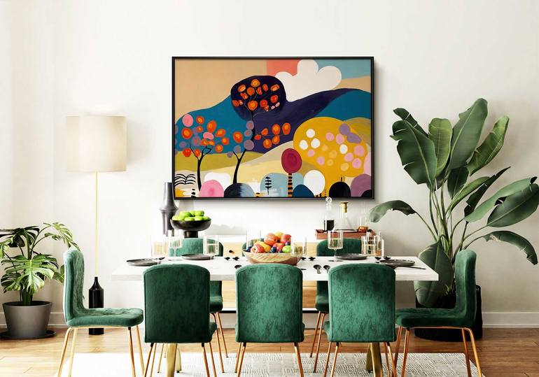 Original Cubism Abstract Painting by Daniel Bautista